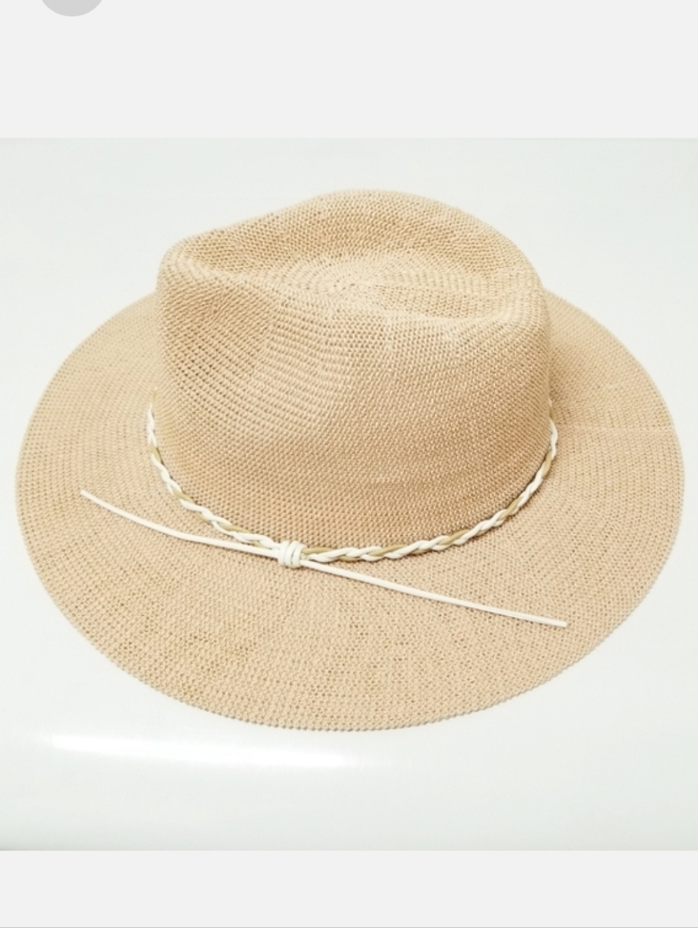 Marcus Adler Panama Hat in Blush Pink with 2-Tone Braided Trim